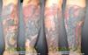Half sleeve black and red